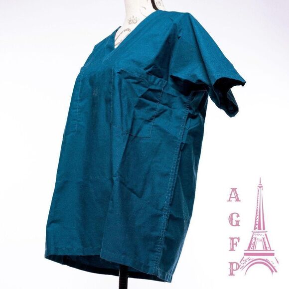 Landau nursing uniform green medical nurse short sleeve scrubs top 💖 2/$30 - Picture 3 of 10